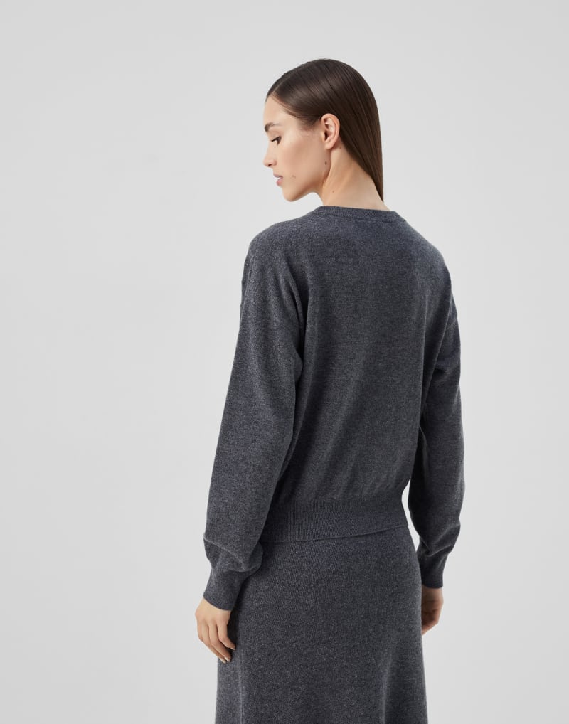 BRUNELLO CUCINELLI WOMEN'S LEAD WOOL SILK BLEND SWEATER