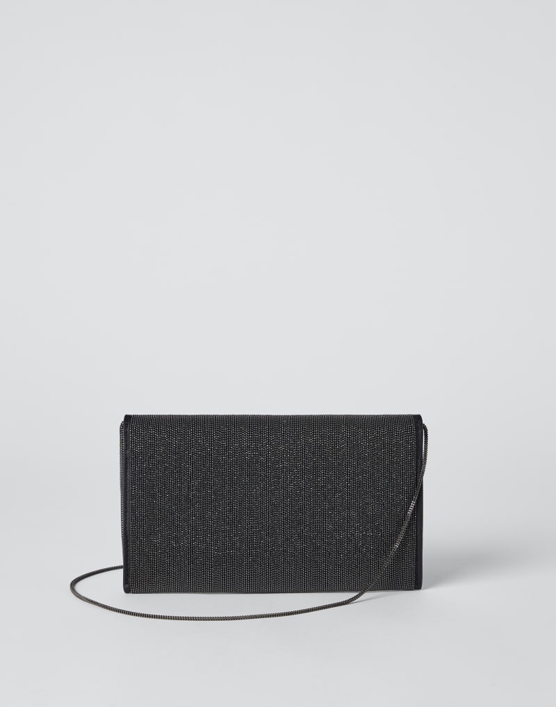 BRUNELLO CUCINELLI WOMEN'S ULTRA BLACK OTTONE FINISH CROSSBODY BAG