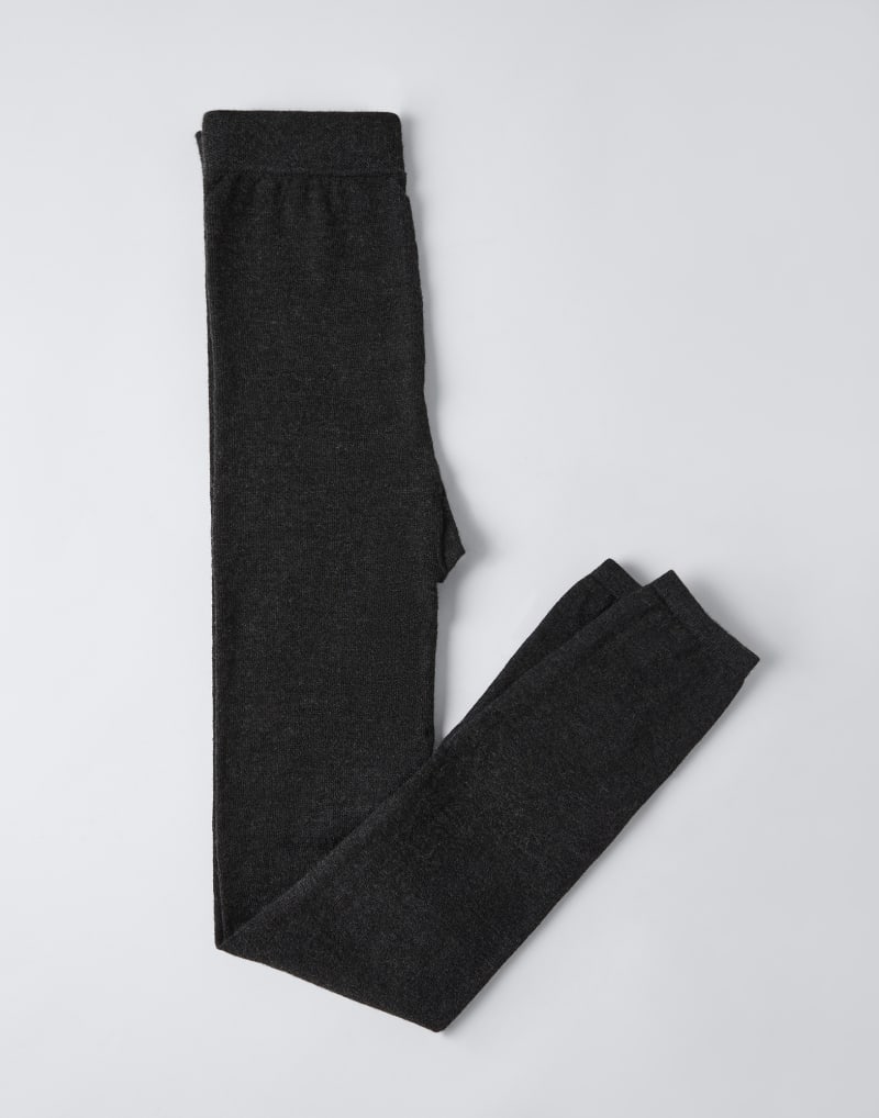BRUNELLO CUCINELLI WOMEN'S LIGNITE WOOL BLEND KNIT LEGGINGS