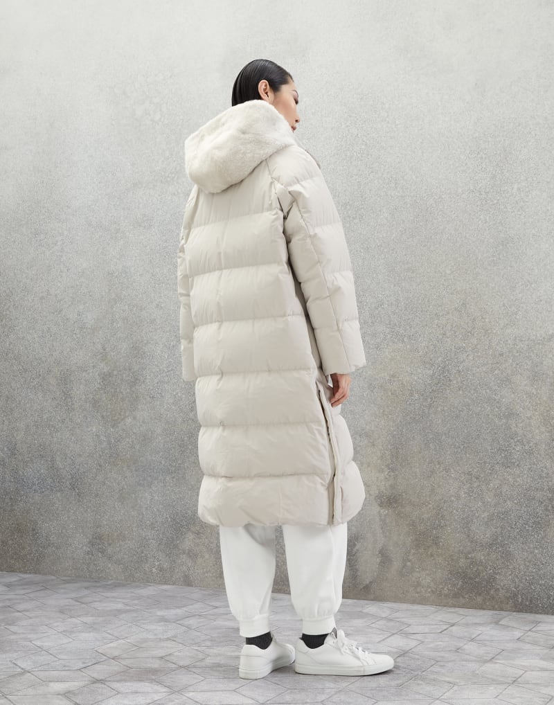 BRUNELLO CUCINELLI WOMEN'S DOVE GREY LONG PADDED JACKET