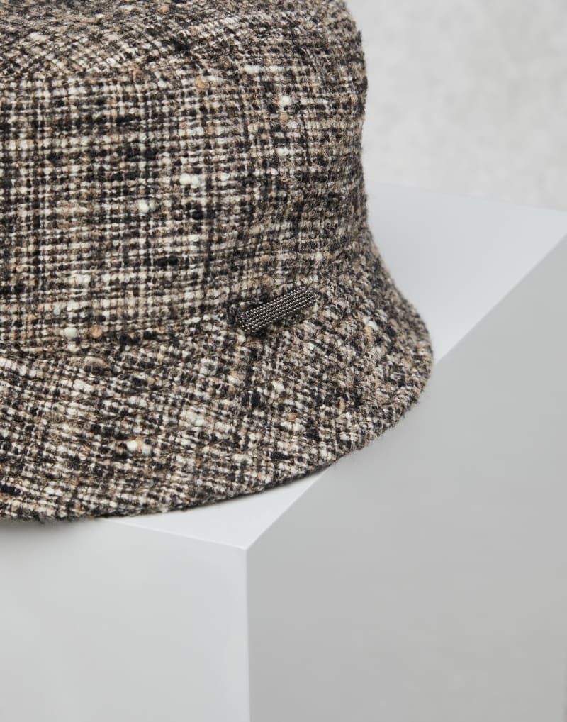 BRUNELLO CUCINELLI WOMEN'S BEIGE WOOL BLEND BUCKET HAT