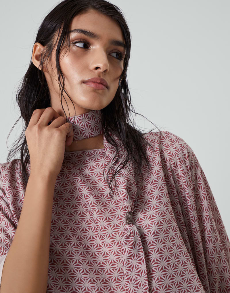 BRUNELLO CUCINELLI WOMEN'S ROSE PATTERNED FABRIC HEADBAND ACCESSORY