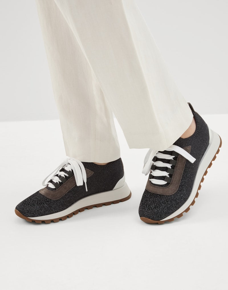 BRUNELLO CUCINELLI WOMEN'S VOLCANO LACE UP LEATHER SNEAKERS