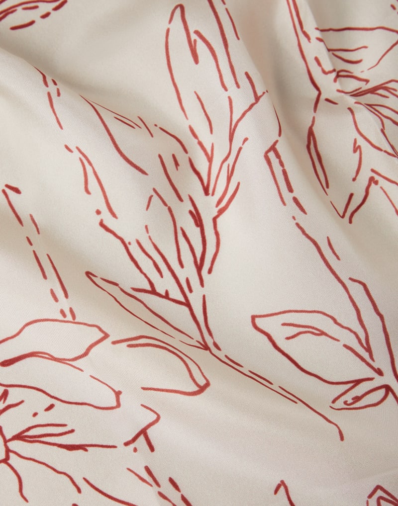 BRUNELLO CUCINELLI WOMEN'S BEIGE SILK FLORAL SCARF