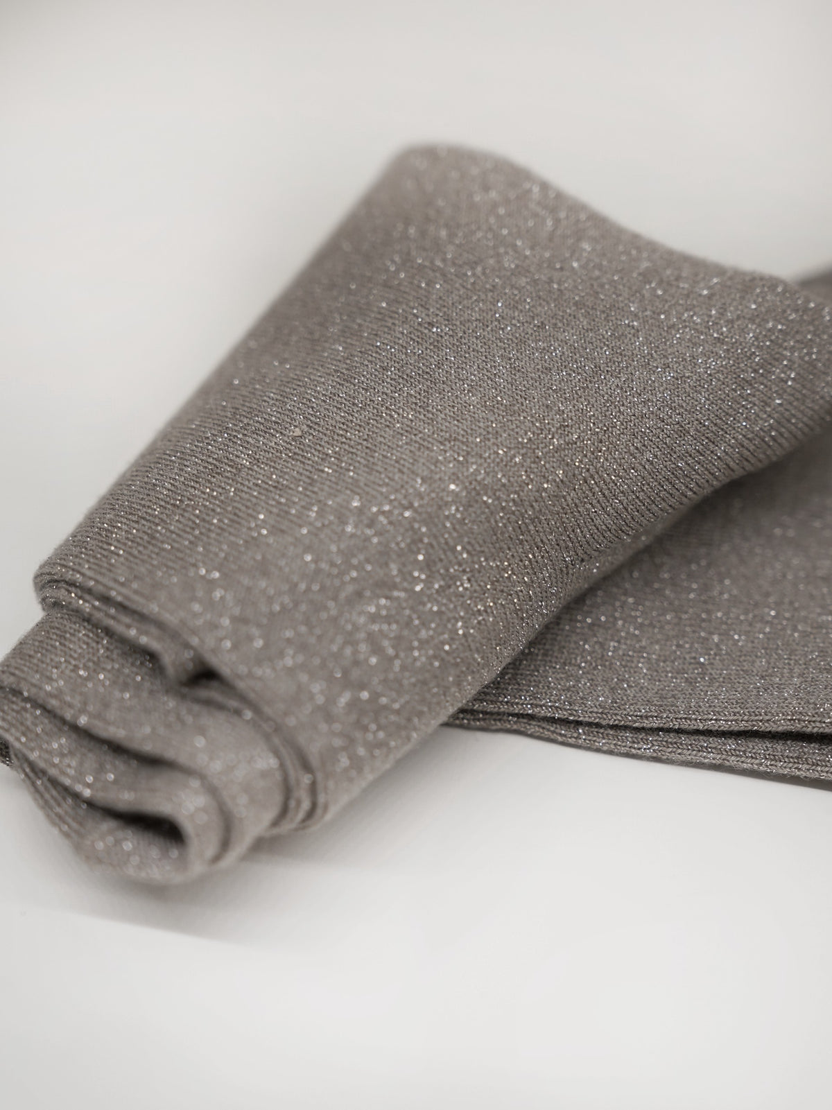 BRUNELLO CUCINELLI WOMEN'S TAUPE WOOL SILK SOCKS