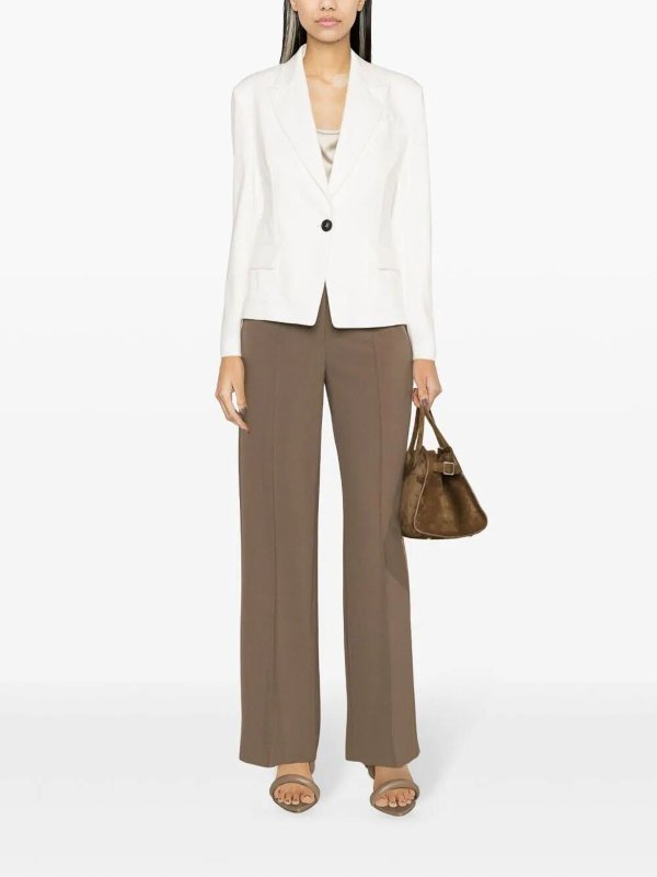 BRUNELLO CUCINELLI WOMEN'S WHITE TAILORED COTTON JACKET