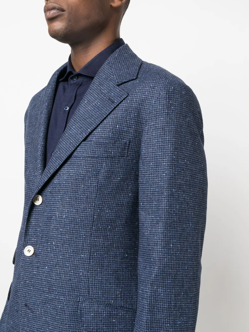 BRUNELLO CUCINELLI MEN'S BLUE WOOL TAILORED SUIT