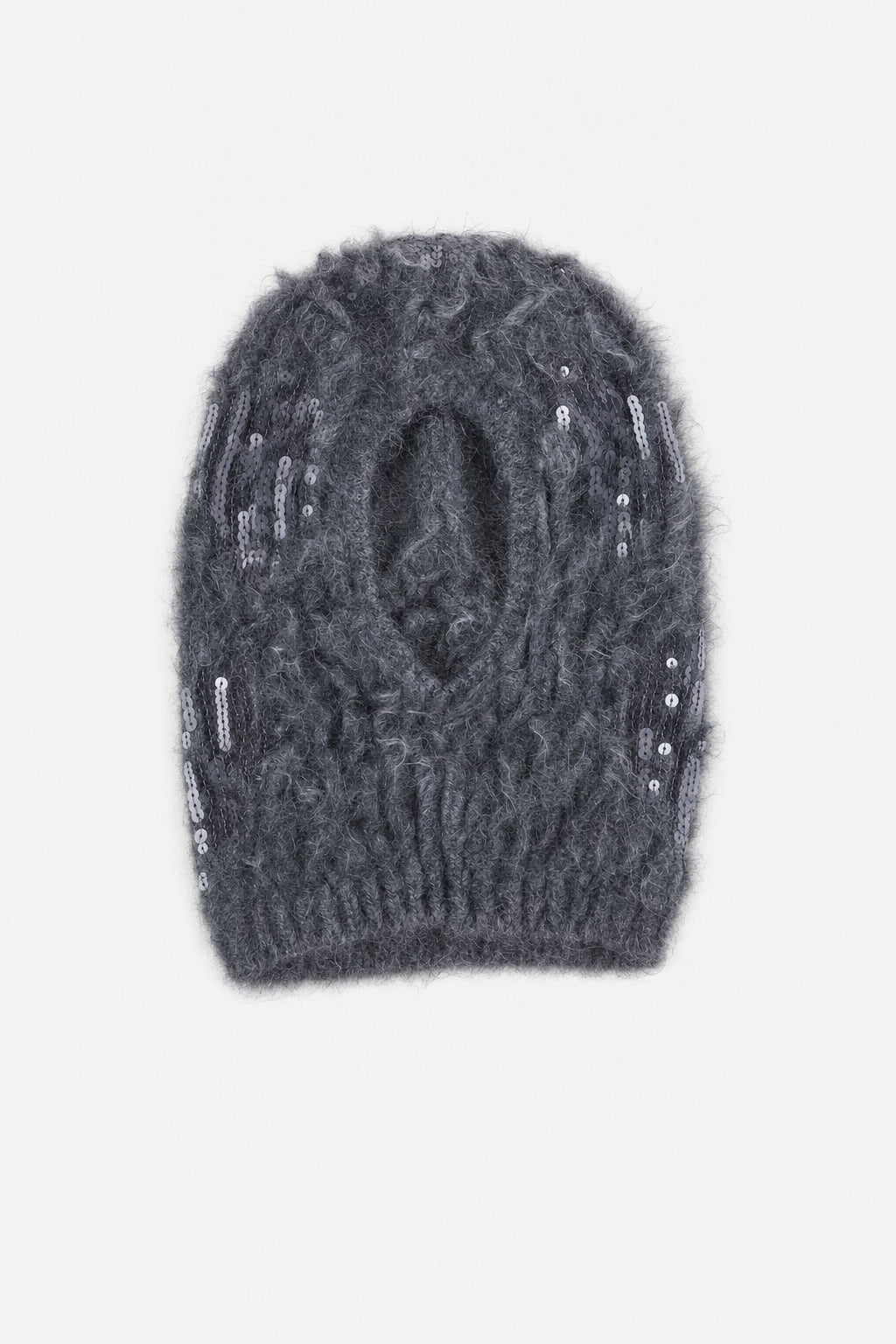 BRUNELLO CUCINELLI WOMEN'S DARK GREY WOOL KNIT HAT