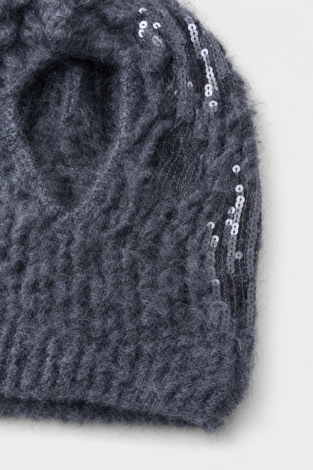 BRUNELLO CUCINELLI WOMEN'S DARK GREY WOOL KNIT HAT