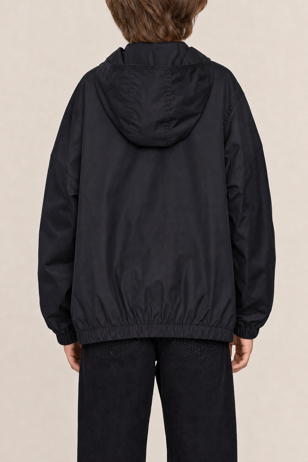 DIOR KIDS BLACK HOODED ANORAK JACKET