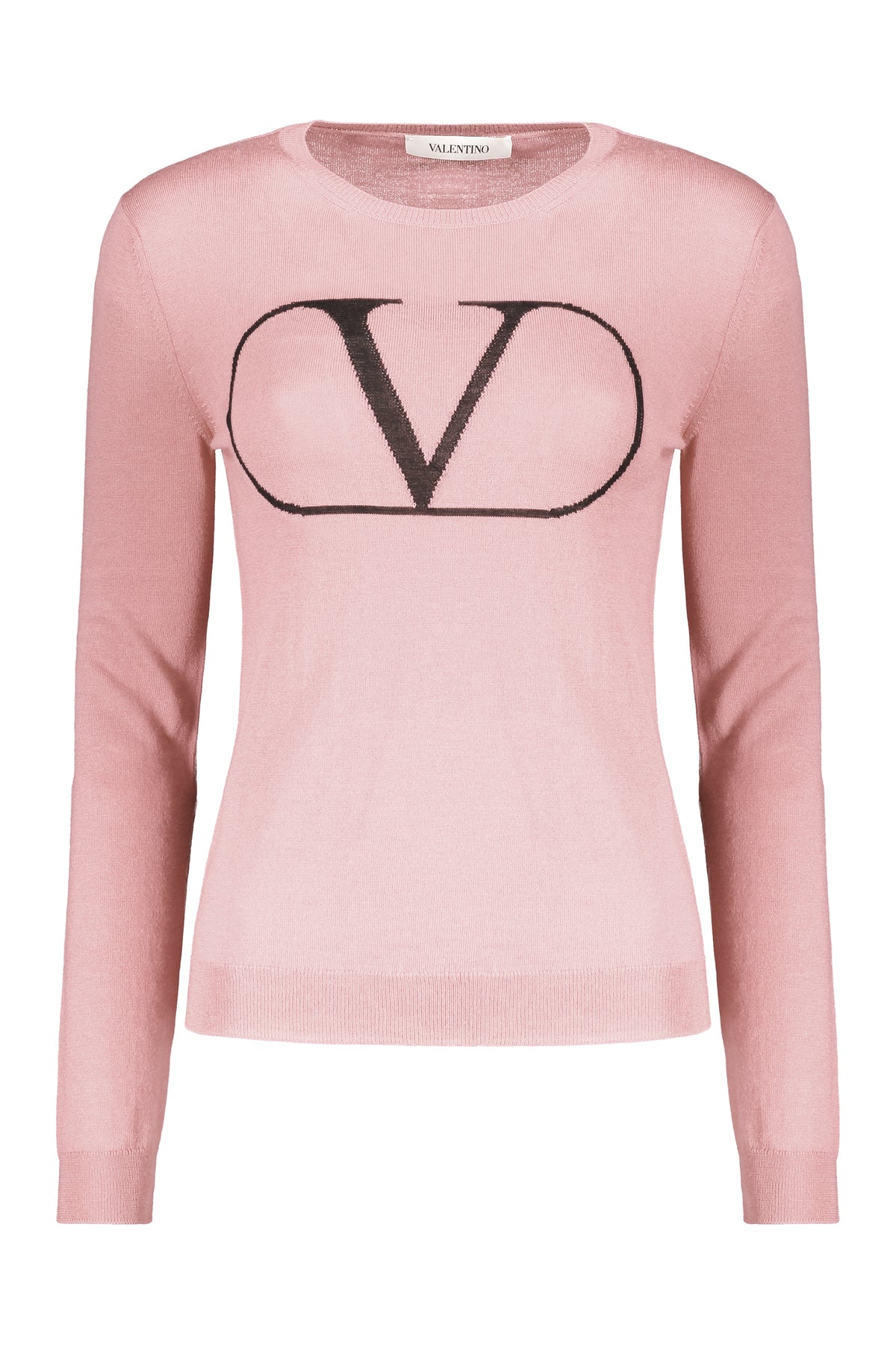 VALENTINO WOMEN'S PALE PINK WOOL SWEATER
