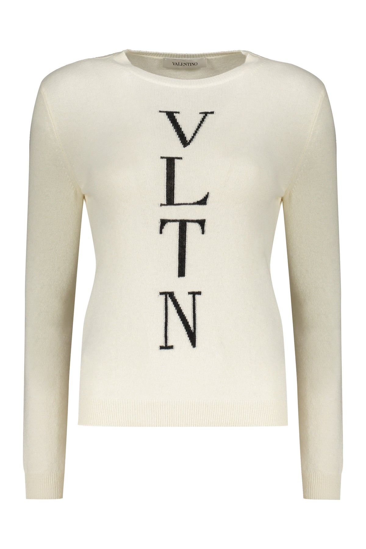 VALENTINO WOMEN'S WHITE WOOL BLEND SWEATER