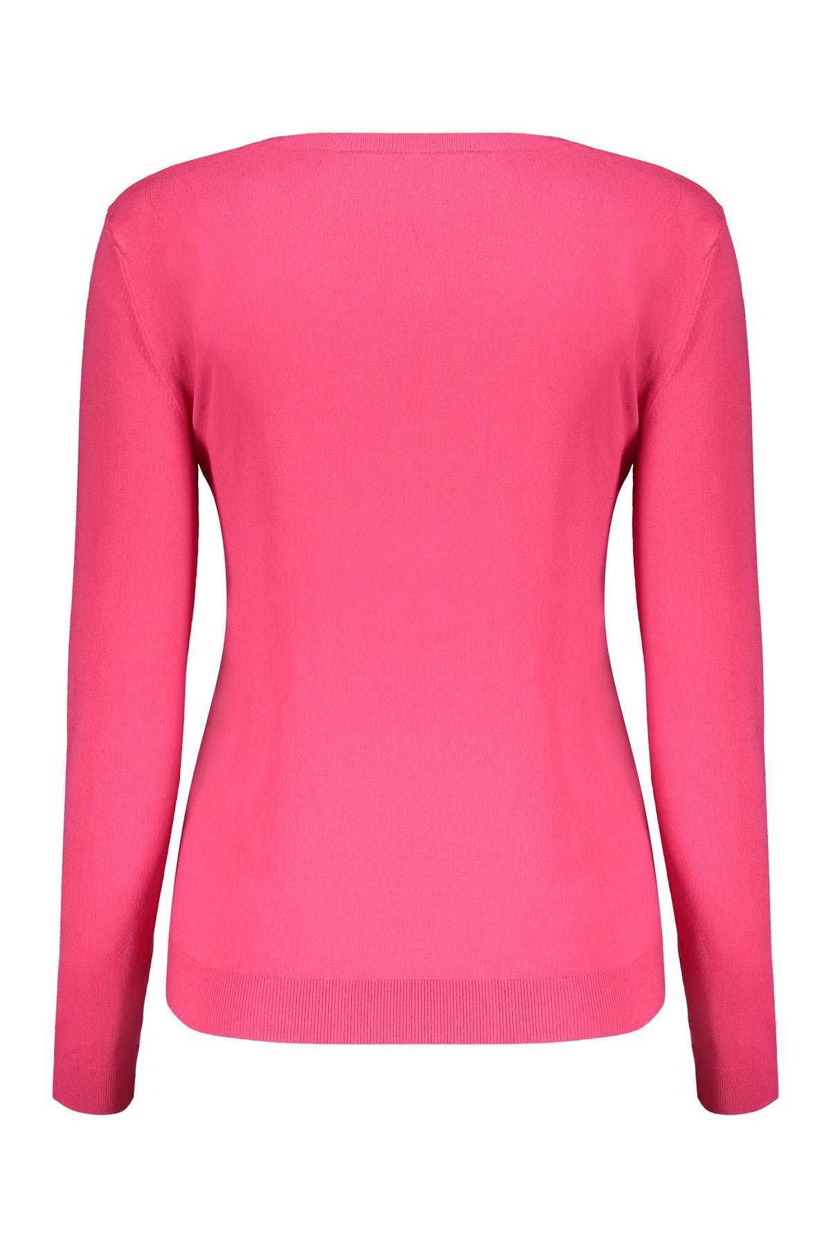 VALENTINO WOMEN'S BRIGHT PINK LOGO SWEATER