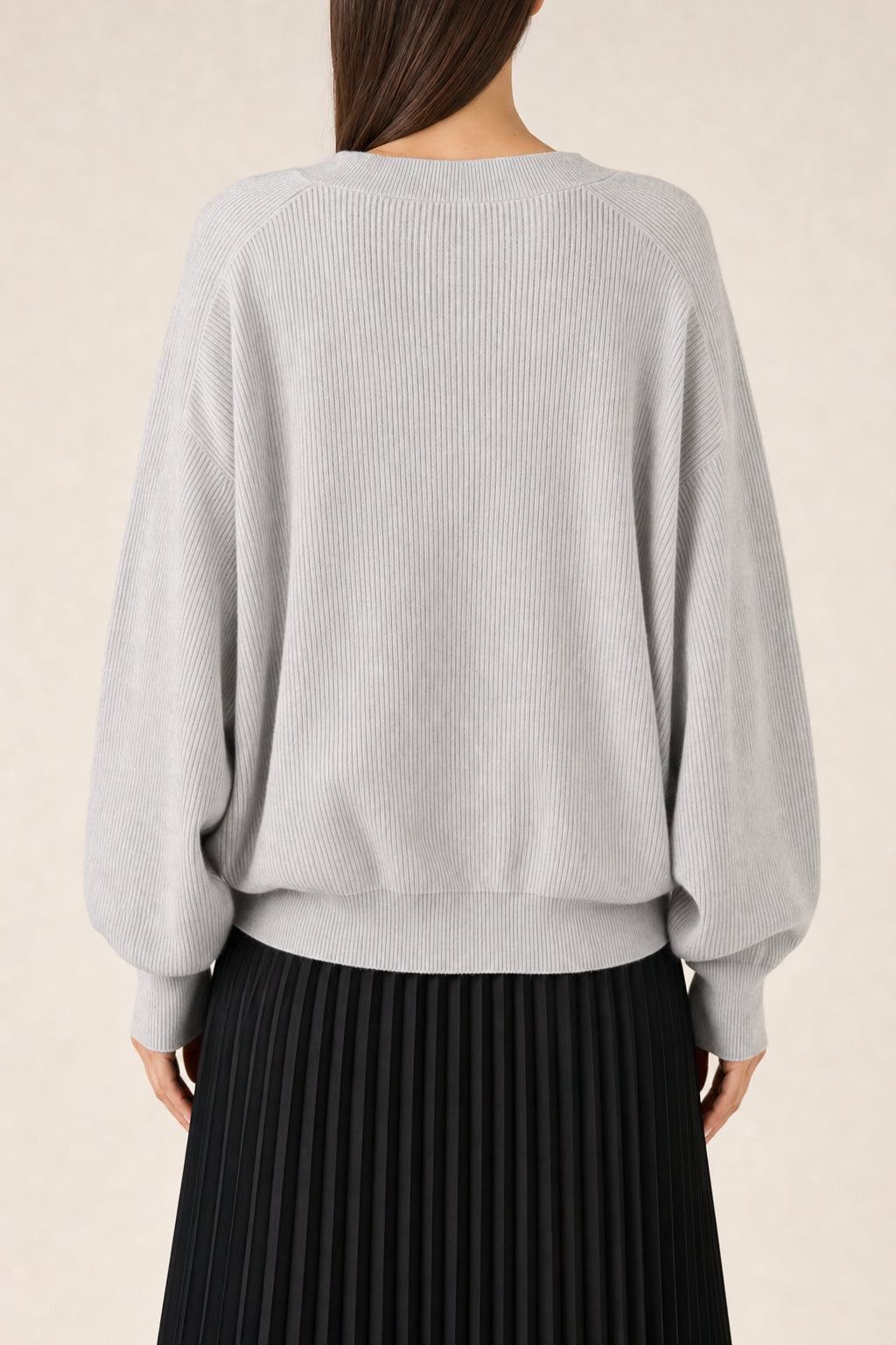 BRUNELLO CUCINELLI WOMEN'S NEBBIA COTTON V NECK SWEATER