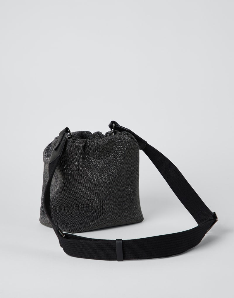 BRUNELLO CUCINELLI WOMEN'S BLACK TEXTURED SHOULDER BAG