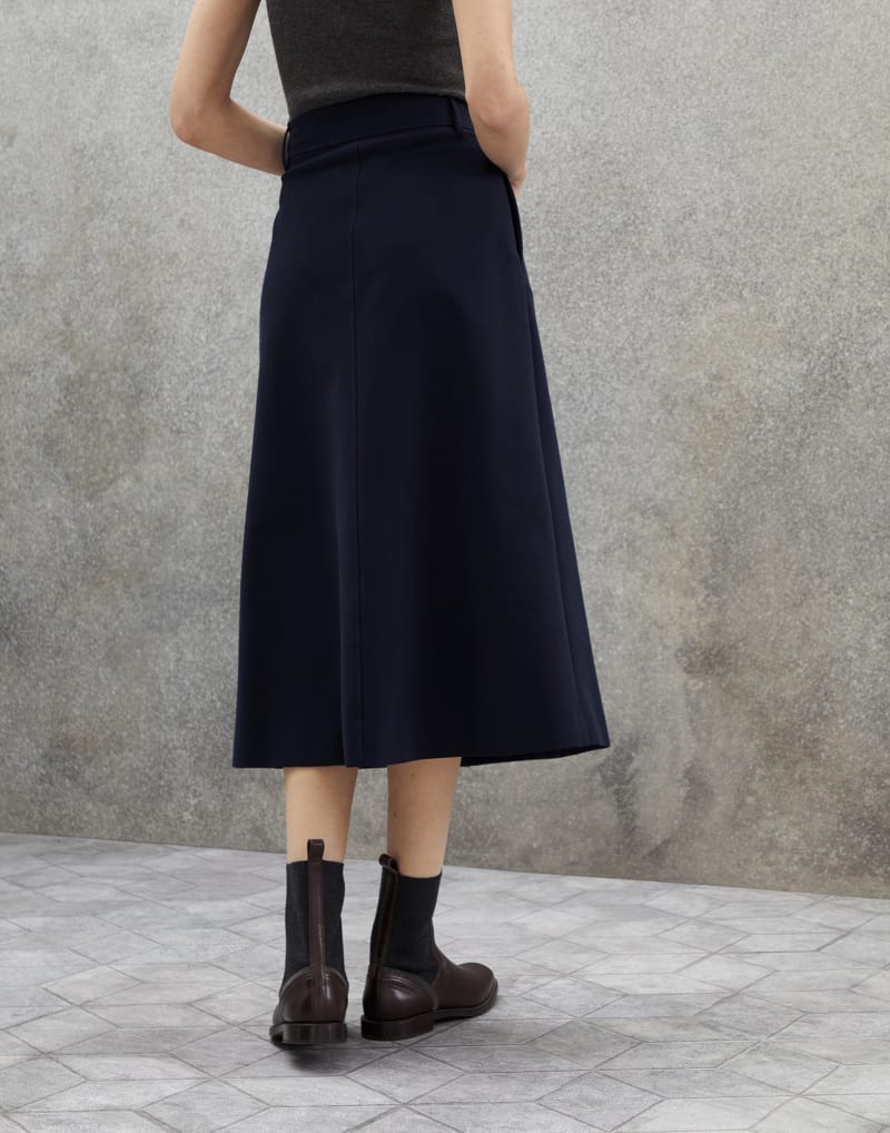 BRUNELLO CUCINELLI WOMEN'S BLUE MIDI SKIRT