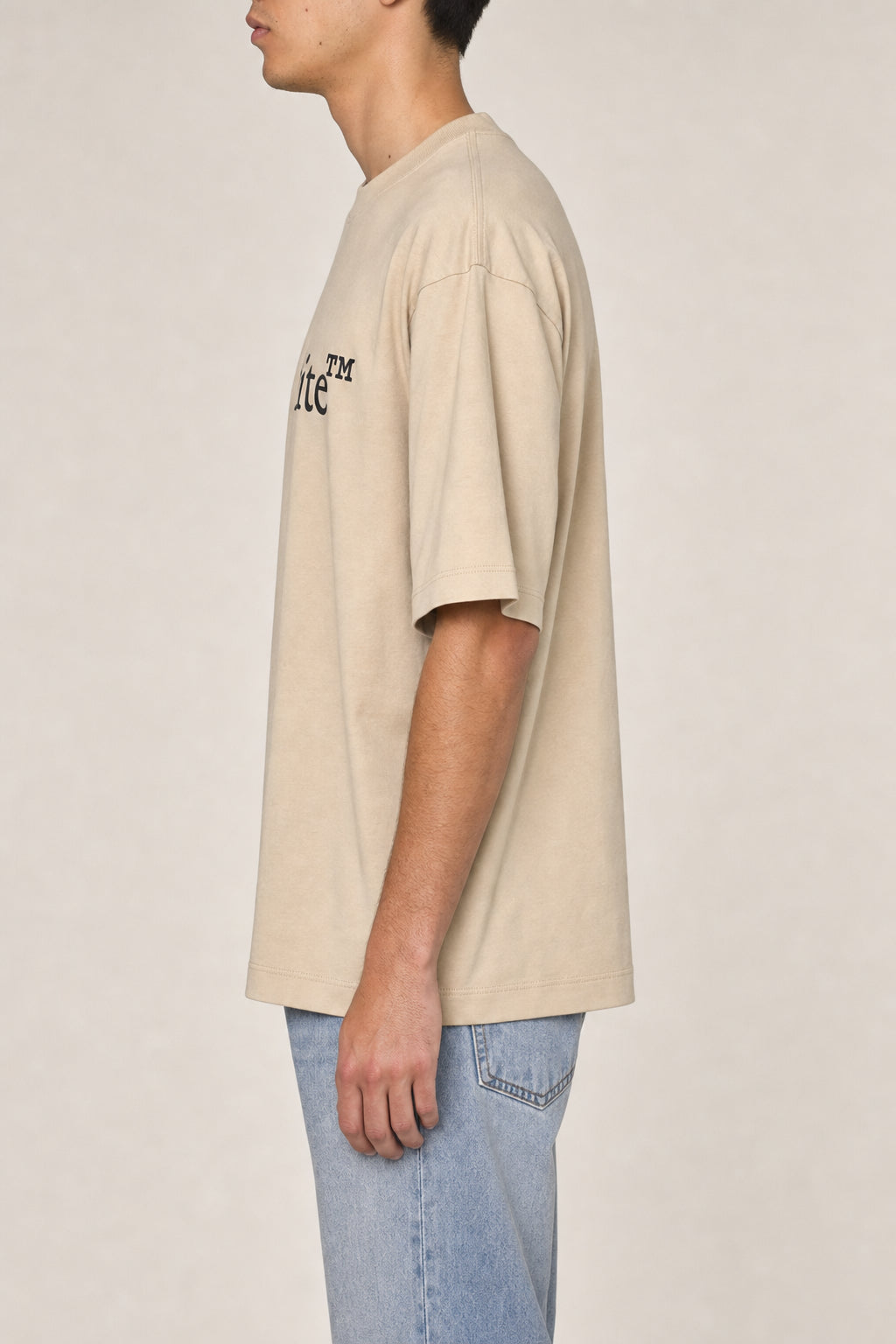 OFF-WHITE MEN'S BROWN RICE COTTON T SHIRT