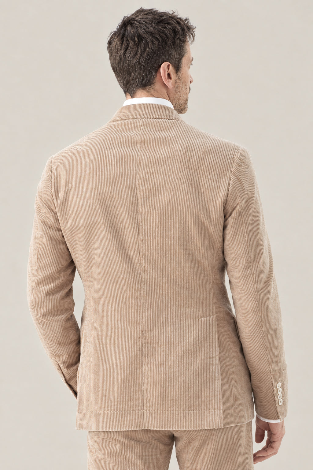 BRUNELLO CUCINELLI MEN'S CAMEL COTTON CORDUROY BLAZER