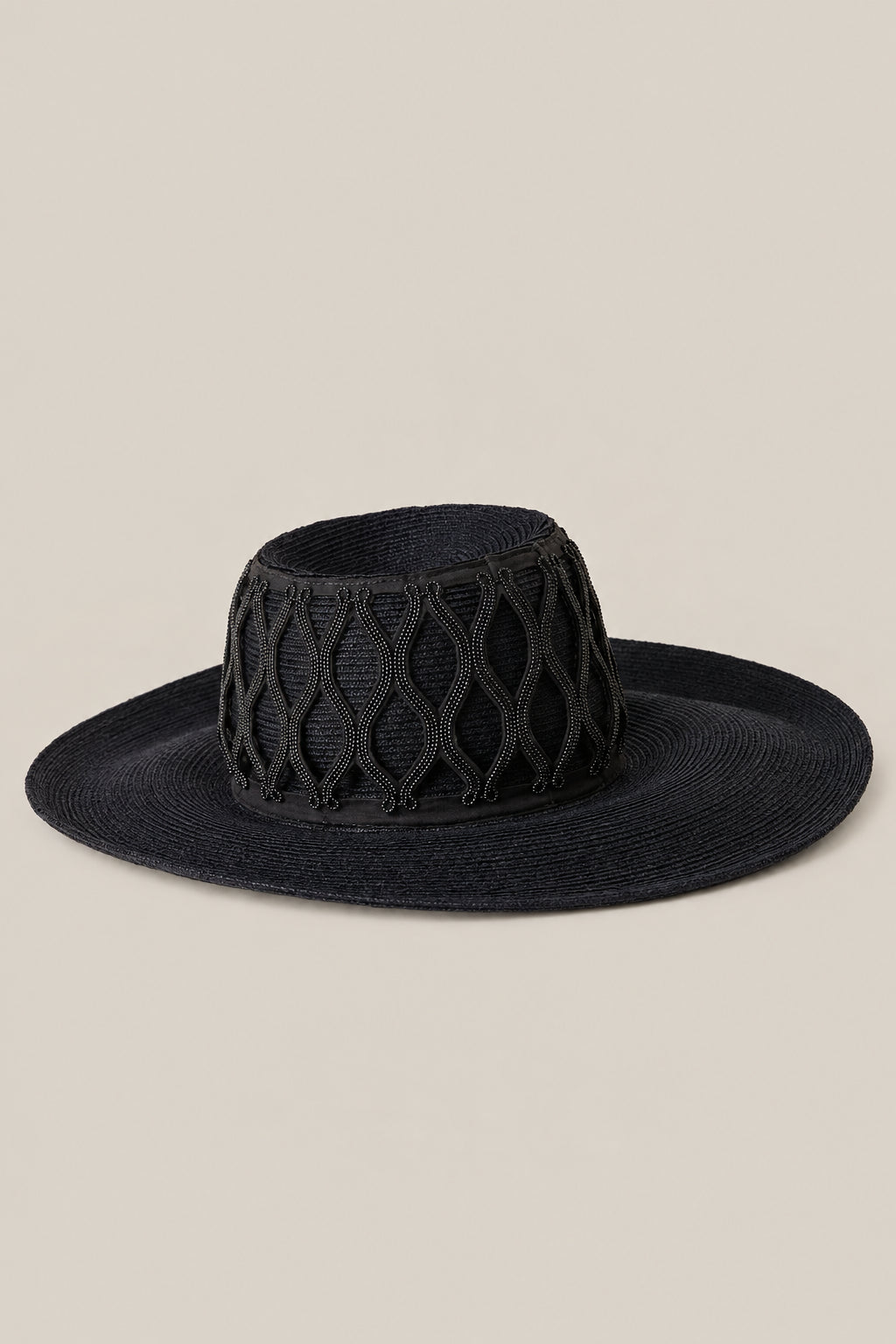 BRUNELLO CUCINELLI WOMEN'S BLACK WIDE BRIM HAT