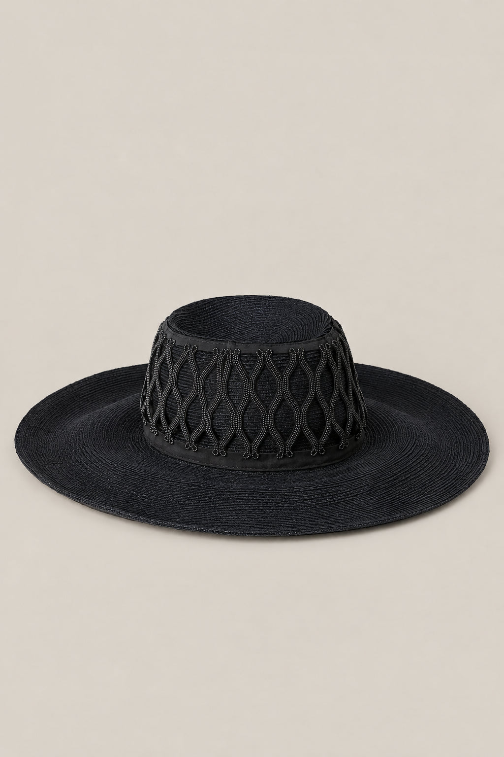 BRUNELLO CUCINELLI WOMEN'S BLACK WIDE BRIM HAT