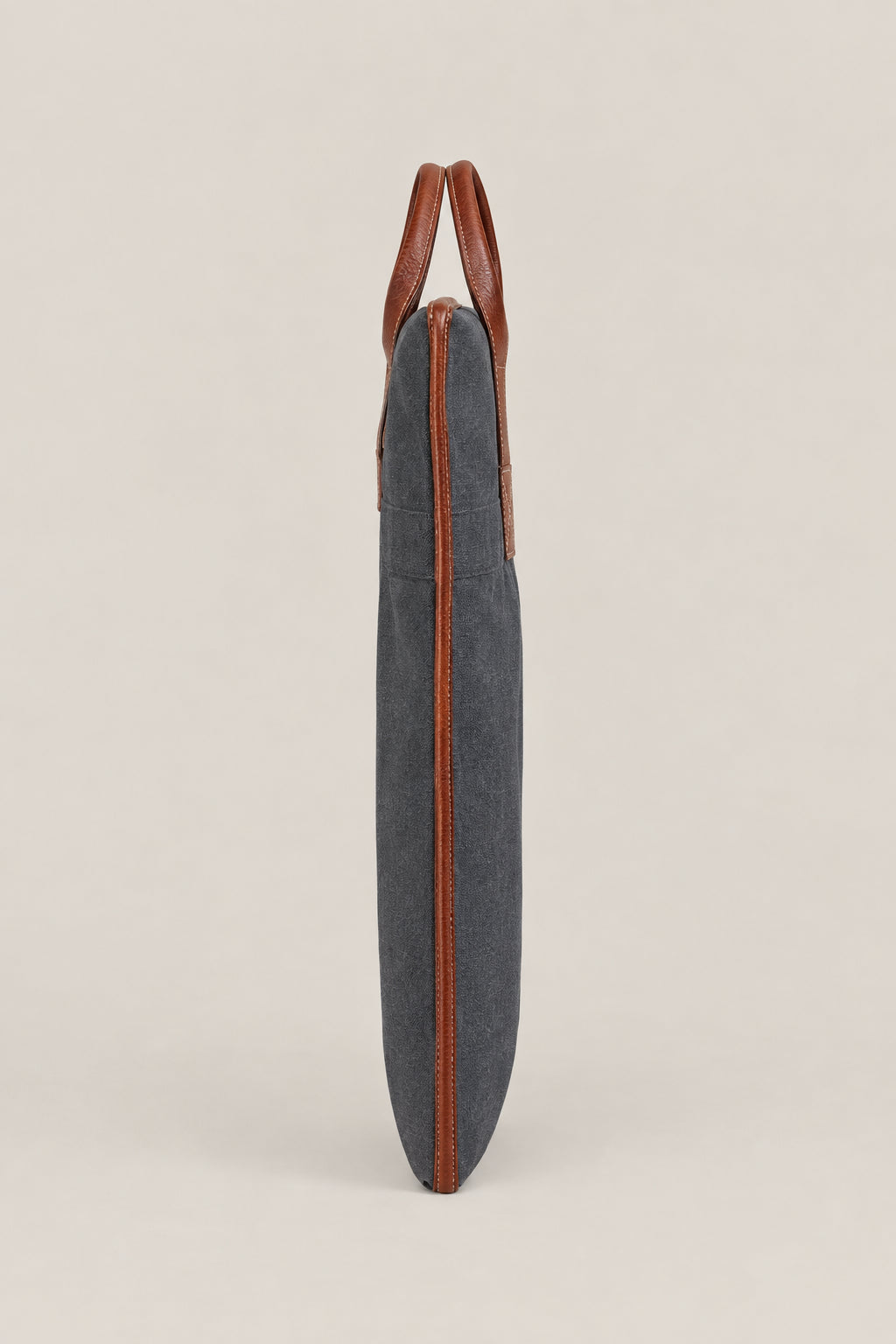 BRUNELLO CUCINELLI MEN'S MEDIUM GREY CANVAS BAG