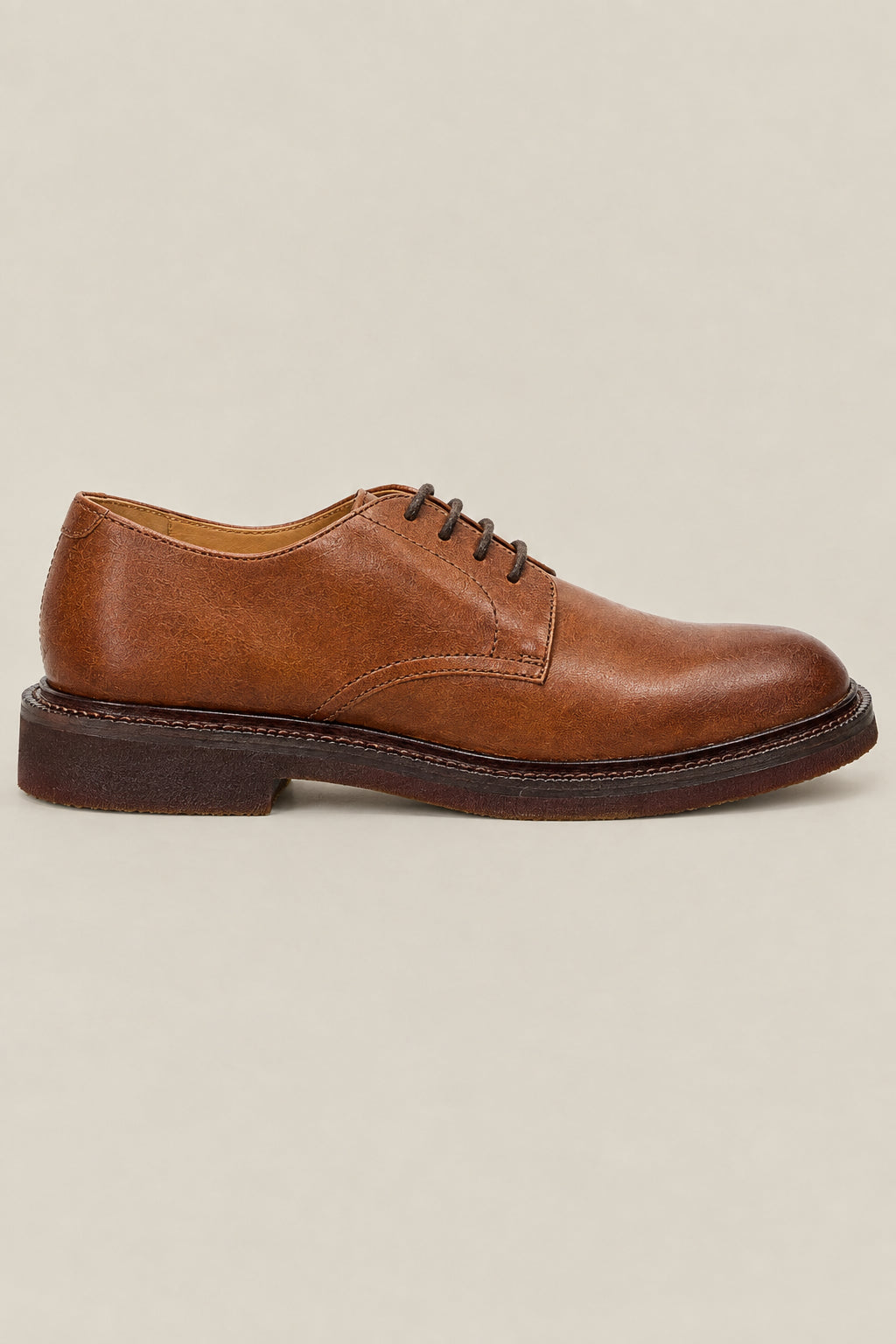 BRUNELLO CUCINELLI MEN'S BARK LEATHER DERBY SHOE