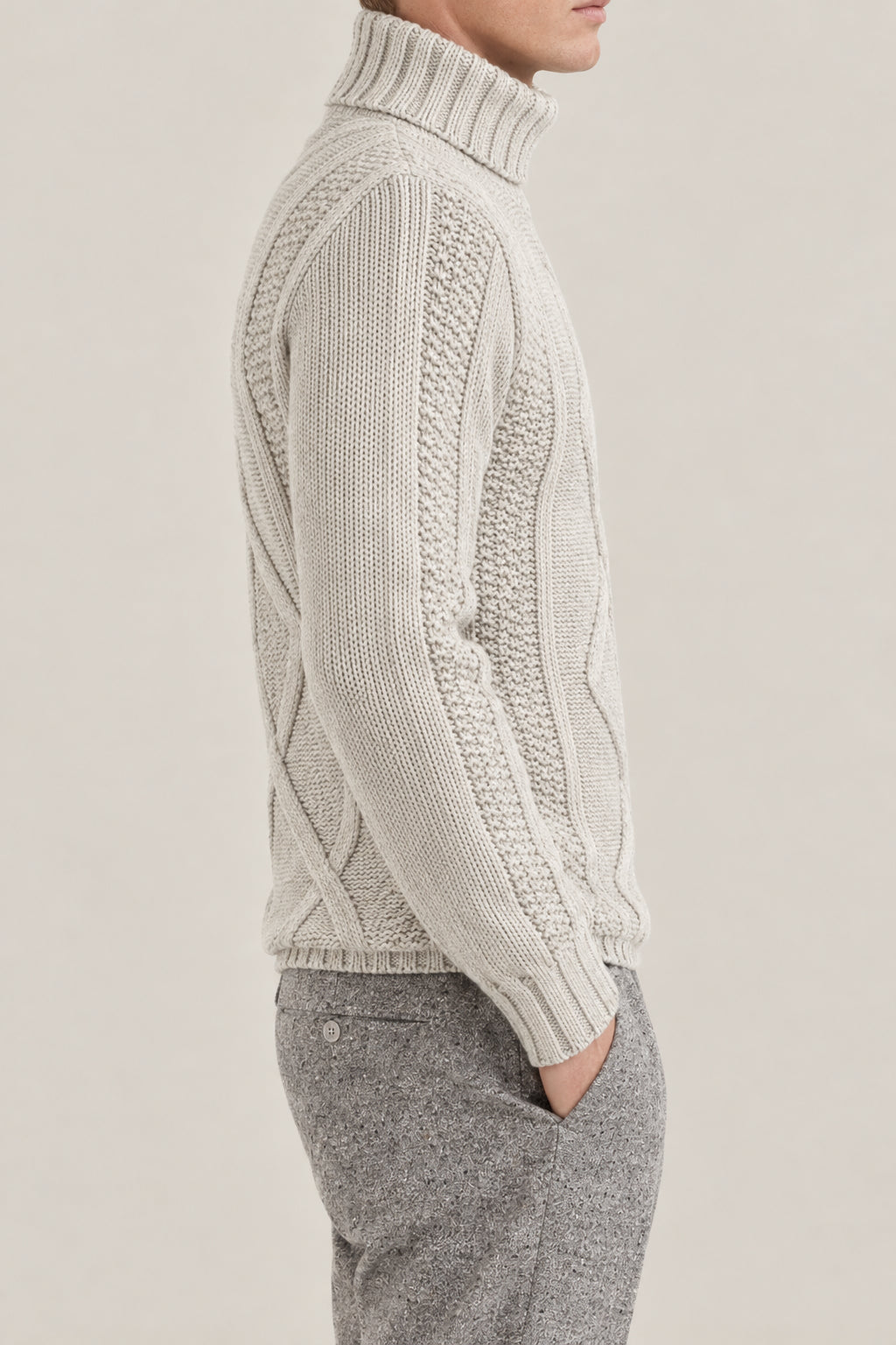 BRUNELLO CUCINELLI MEN'S X NIVAR EXCLUSIVE WOOL TURTLENECK SWEATER