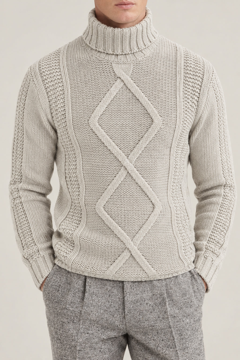 BRUNELLO CUCINELLI MEN'S X NIVAR EXCLUSIVE WOOL TURTLENECK SWEATER