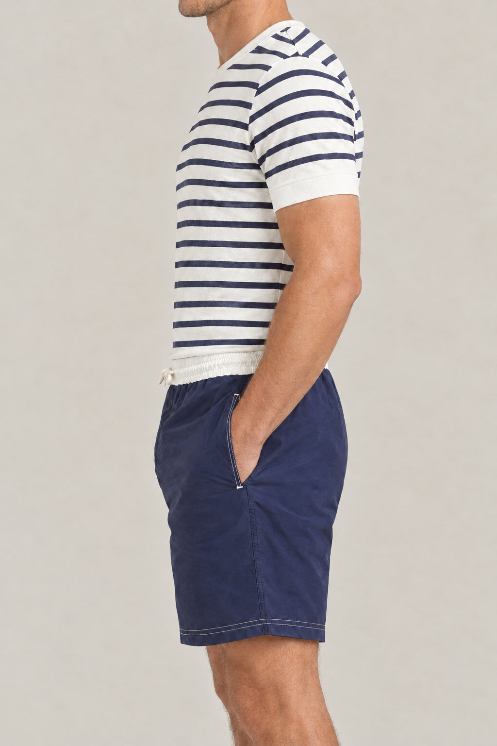 BRUNELLO CUCINELLI MEN'S NAVY SWIM SHORTS