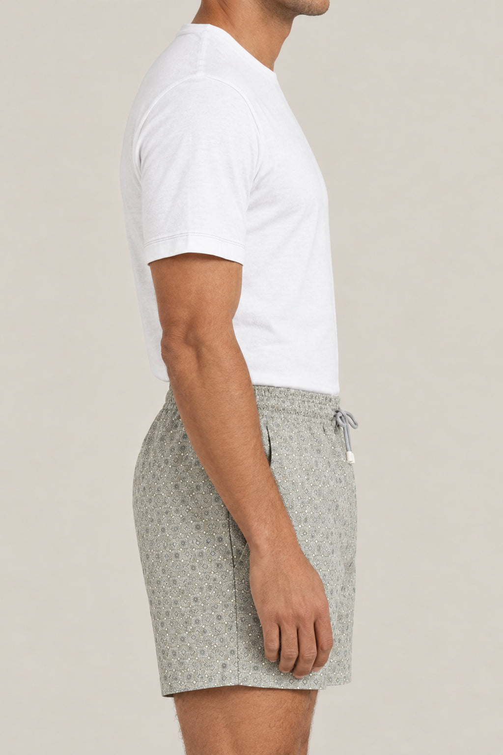 BRUNELLO CUCINELLI MEN'S SAGE PATTERNED SWIM SHORTS