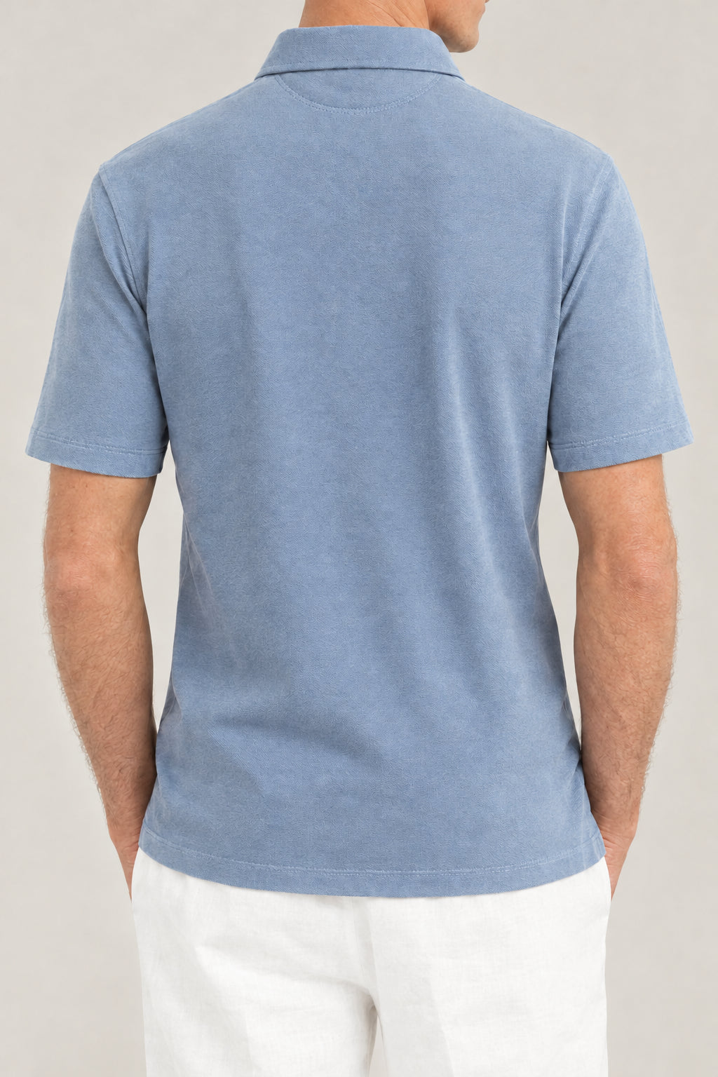 BRUNELLO CUCINELLI MEN'S CELESTIAL COTTON POLO SHIRT