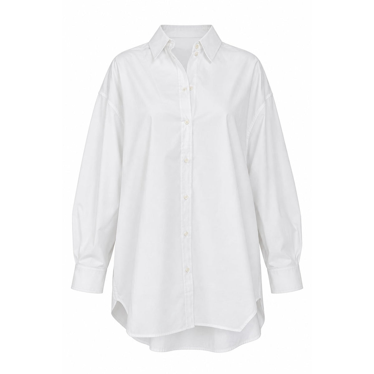 Peserico White Long Sleeve Button Up Shirt