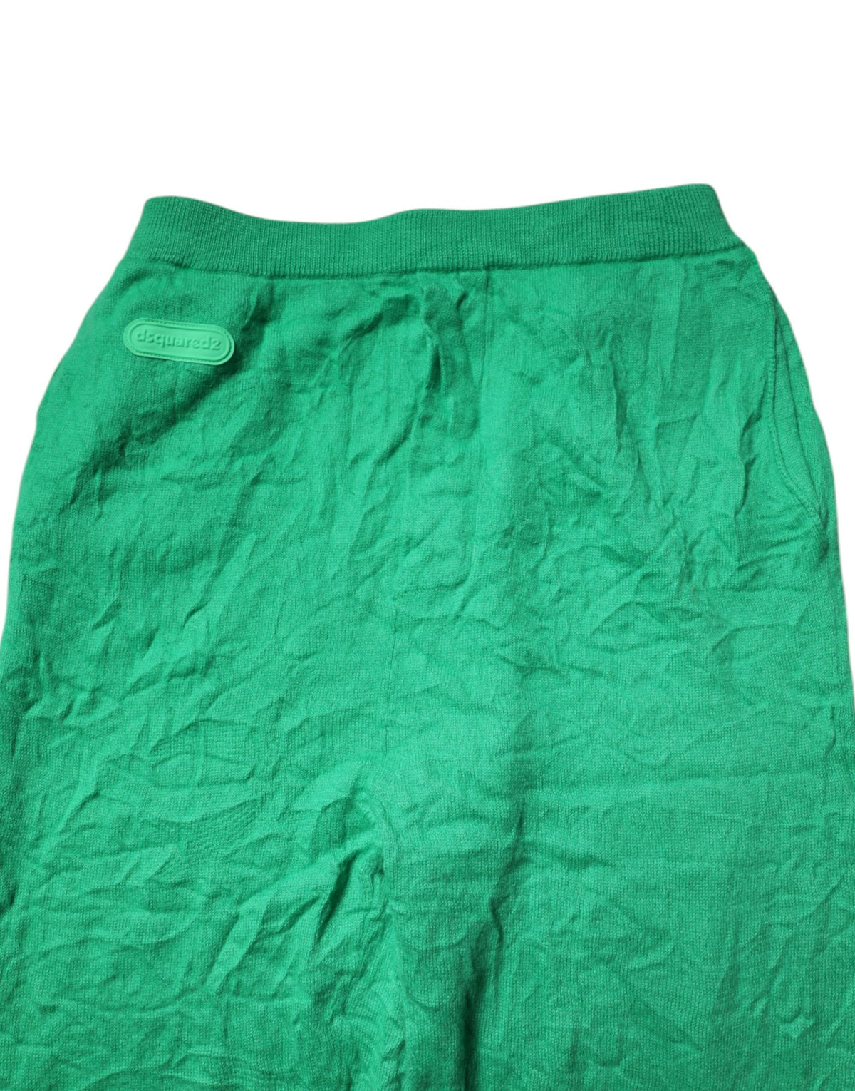 Dsquared² Green Cotton Elastic Waist Men Casual Pants