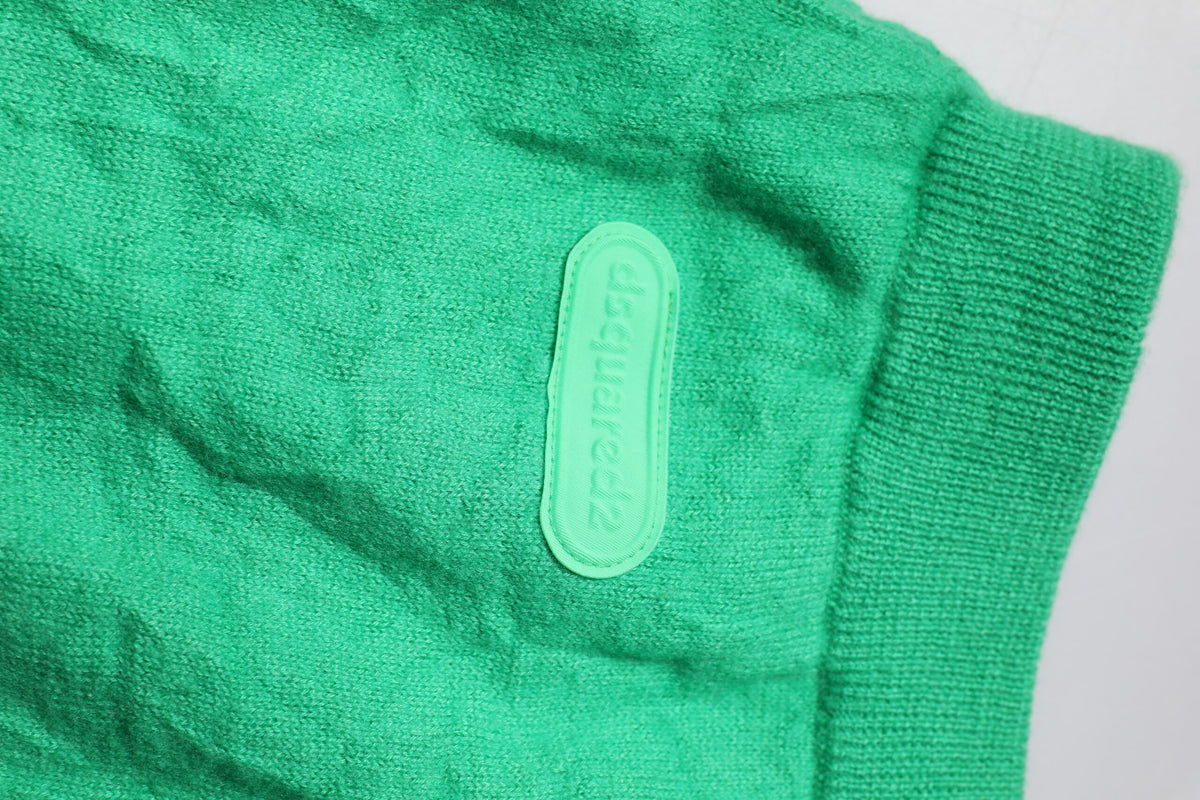 Dsquared² Green Cotton Elastic Waist Men Casual Pants