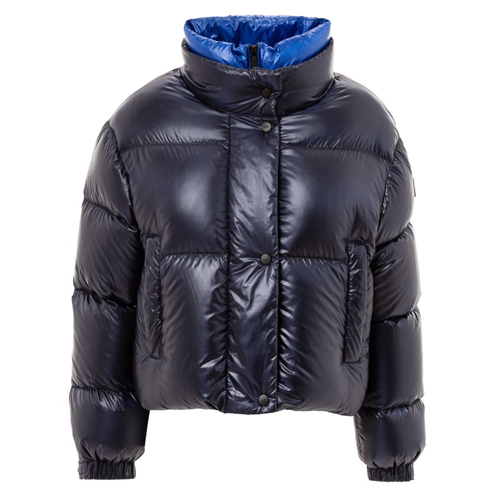 Add Blue Polyamide Full-Length Jacket