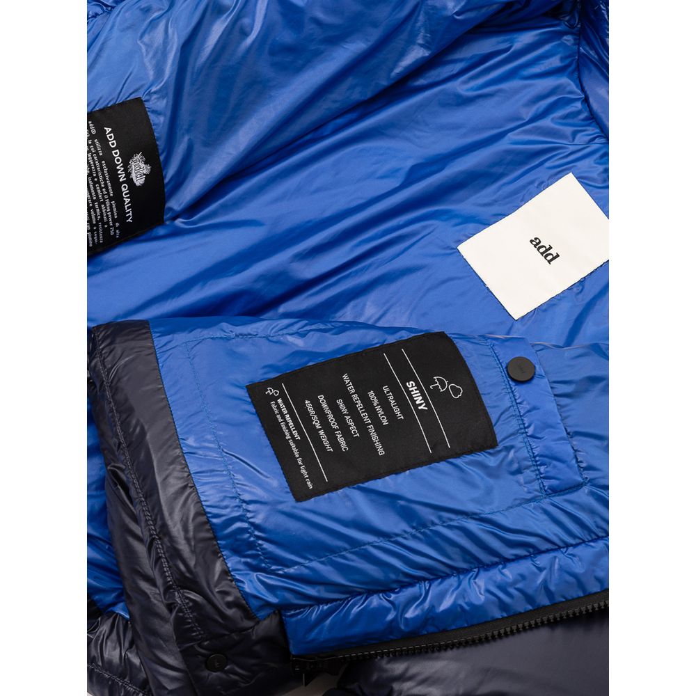 Add Blue Polyamide Full-Length Jacket