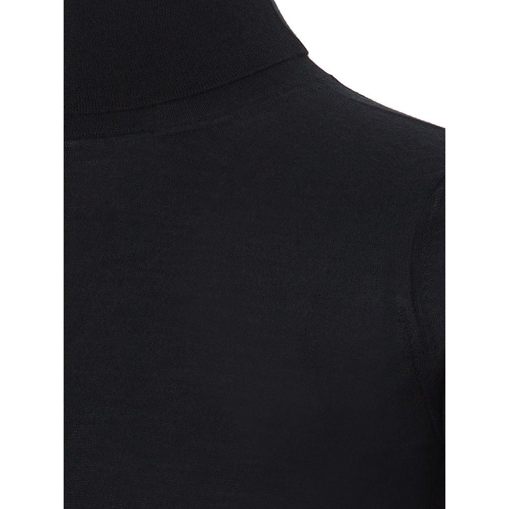 Colombo Black Cashmere Turtleneck