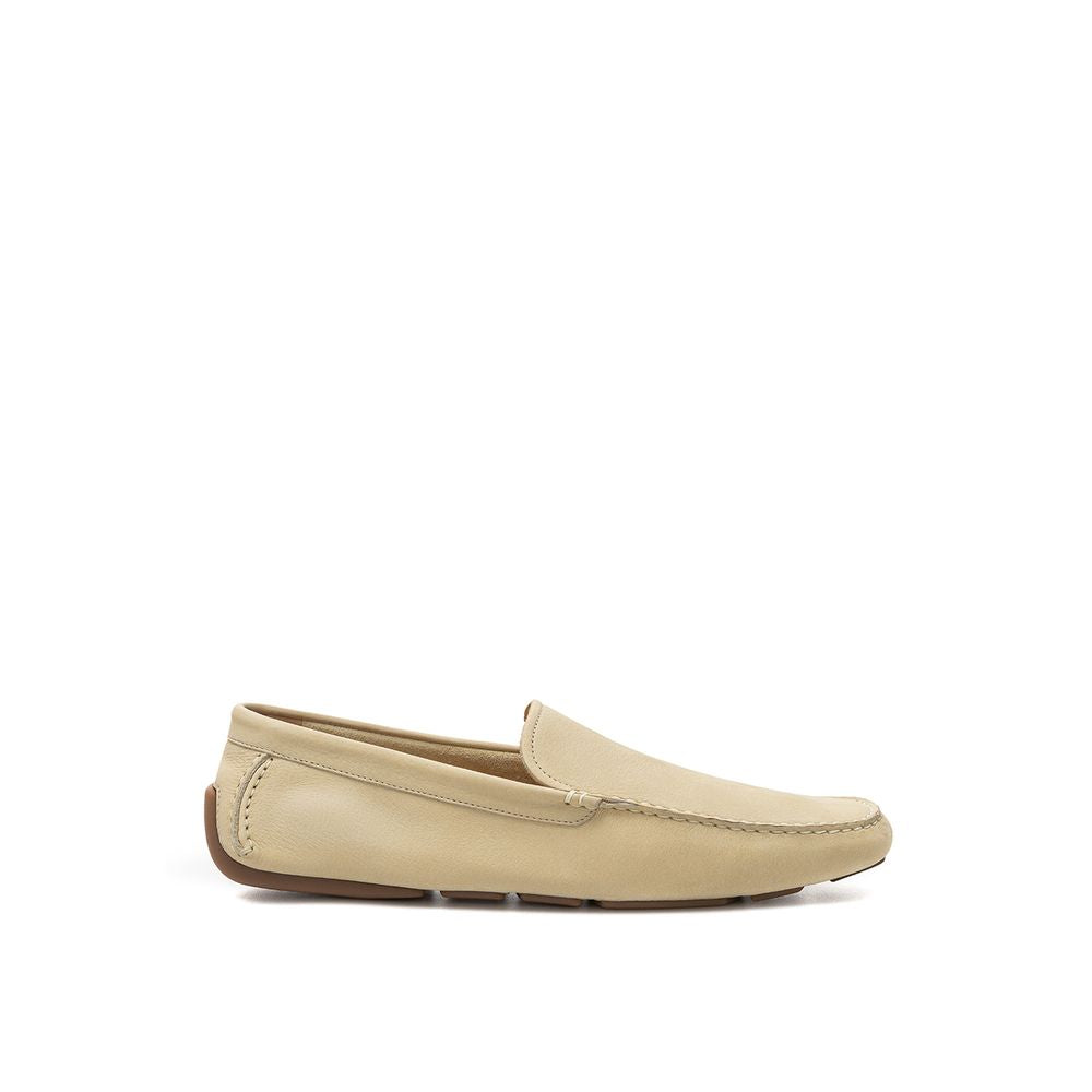Bally Beige Leather Moccassin