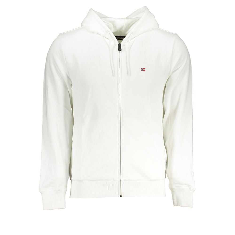 Napapijri White Cotton Men's Hoodie