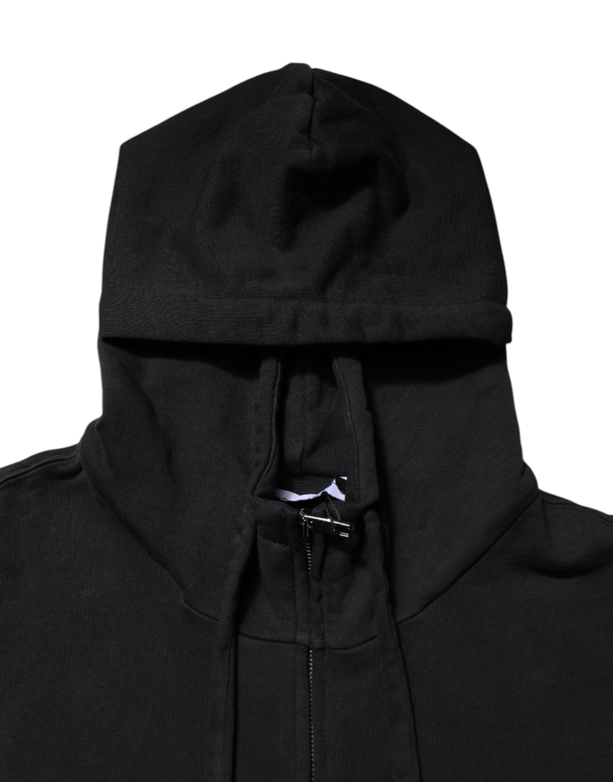 Dolce & Gabbana Black Logo Full Zip Hooded Men Sweatshirt Sweater