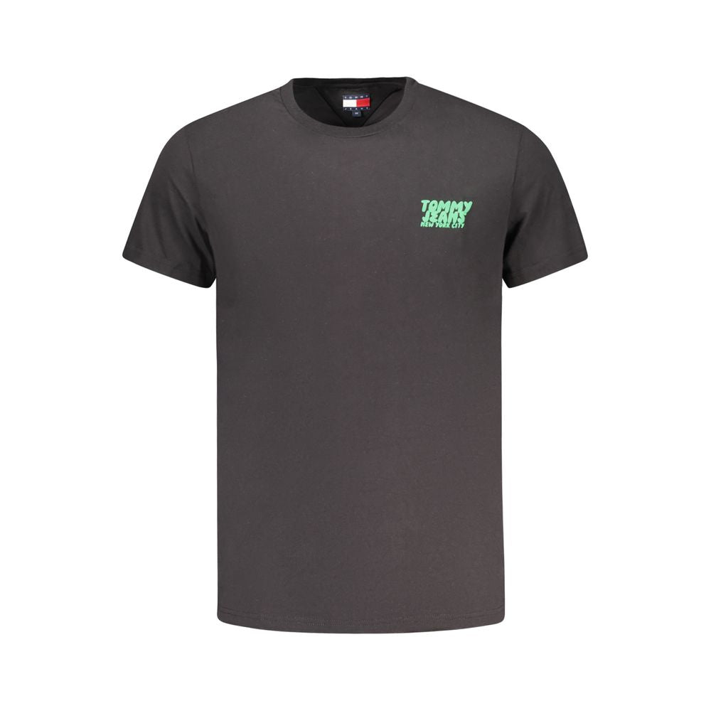 Tommy Hilfiger Black Cotton Men's T-Shirt