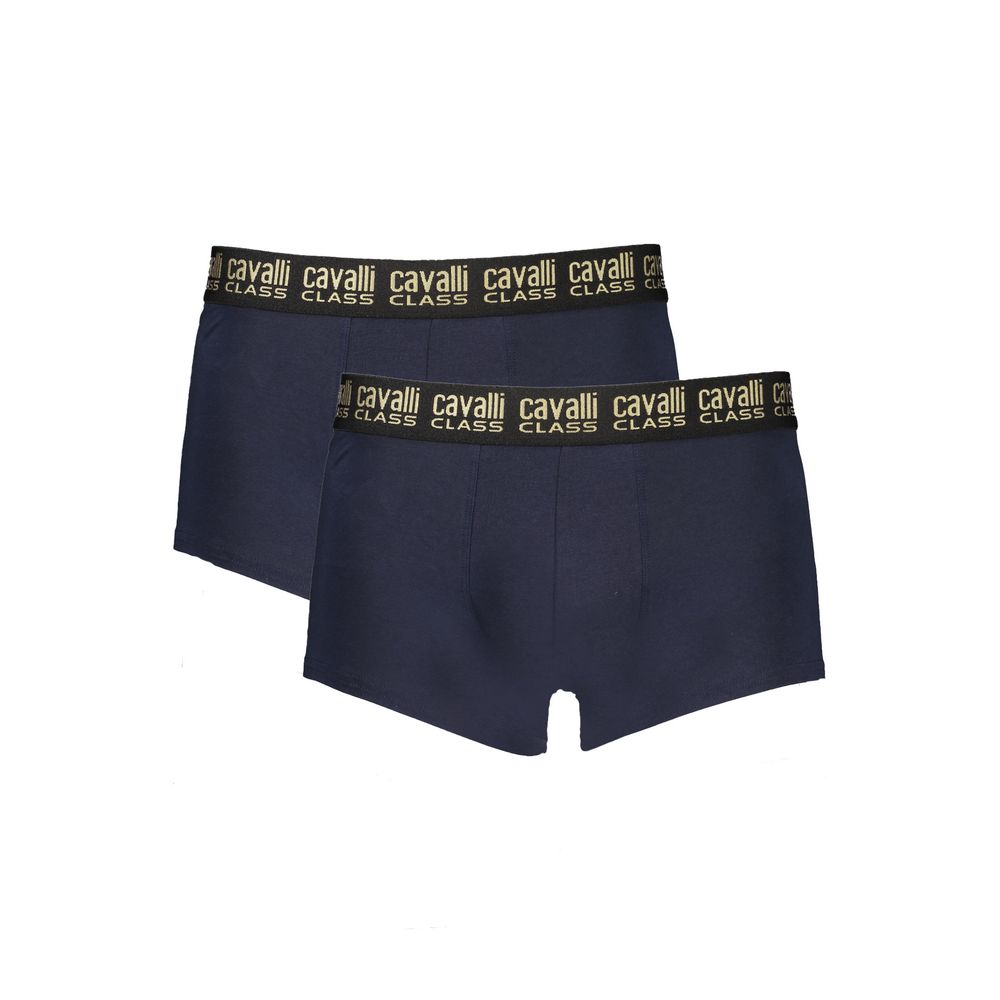Cavalli Class Blu Cotton Mens Boxer