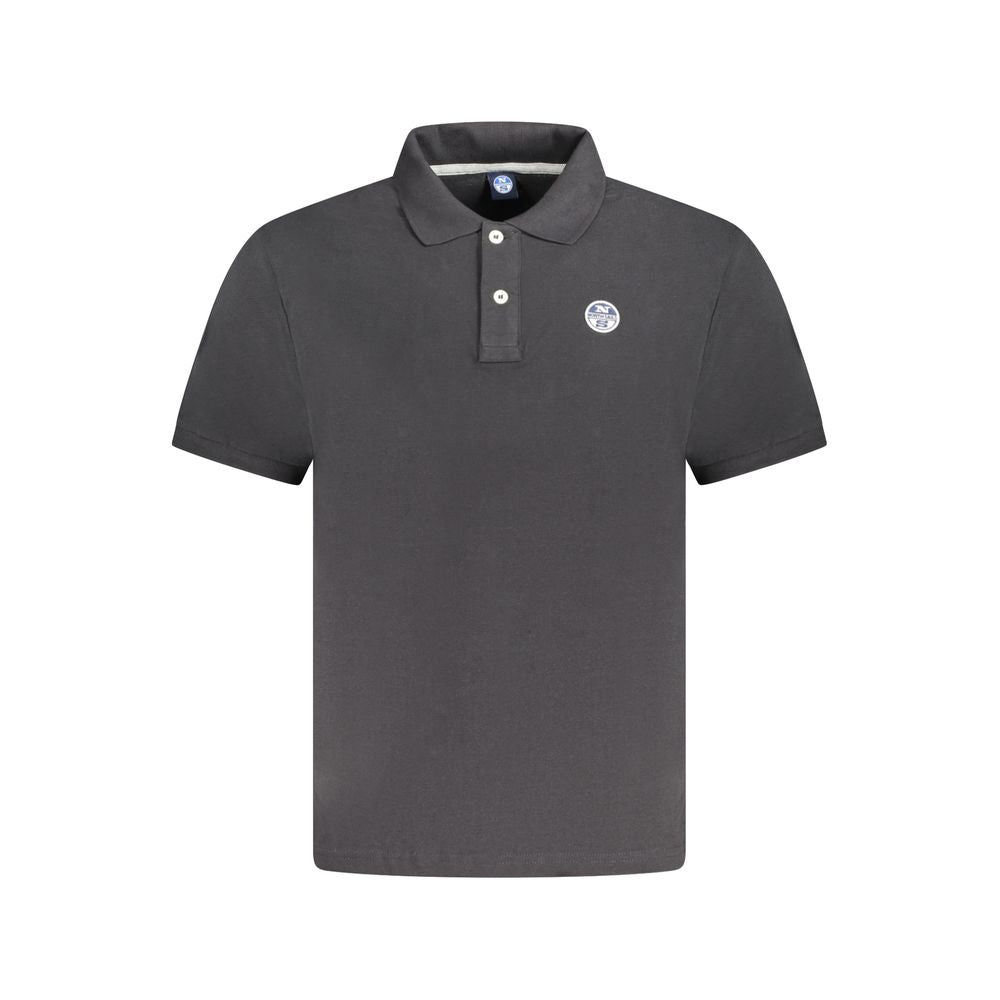 North Sails Black Cotton Mens Polo Shirt