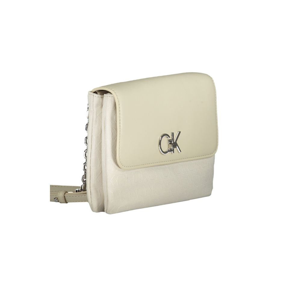 Calvin Klein Beige Polyester Women Handbag