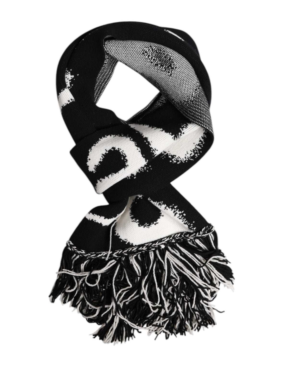 Dolce & Gabbana Black Logo Neck Warmer Wrap Men Shawl Scarf