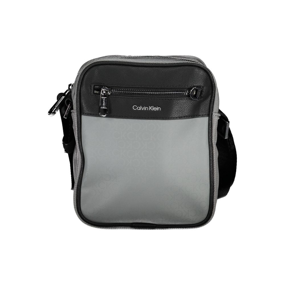 Calvin Klein Grigio Polyester Men Shoulder Bag