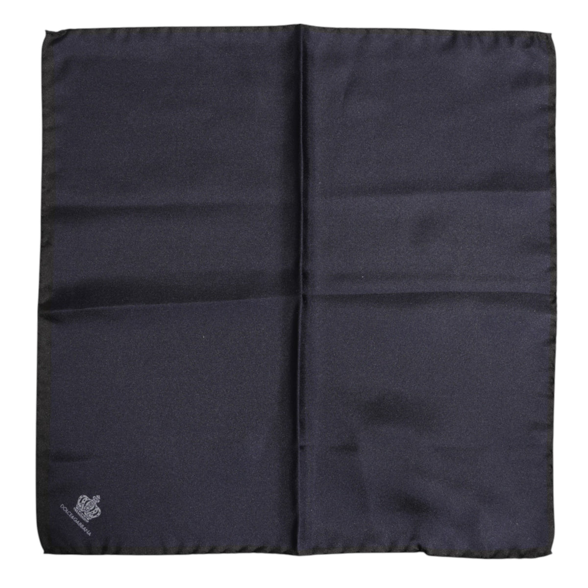 Dolce & Gabbana Blue DG Crown Silk Square Men Foulard Scarf