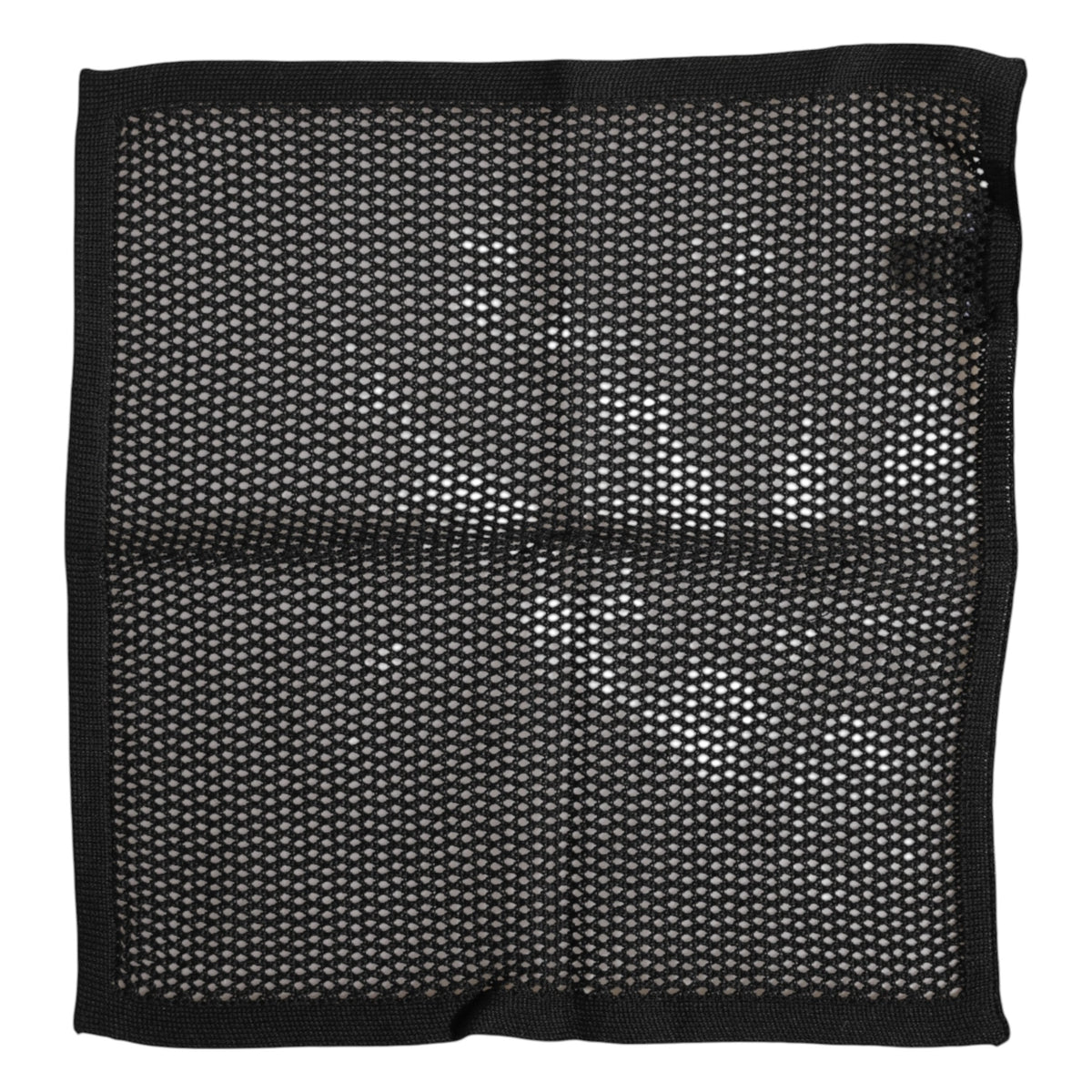 Dolce & Gabbana Black Patterned Cotton Square Foulard Scarf