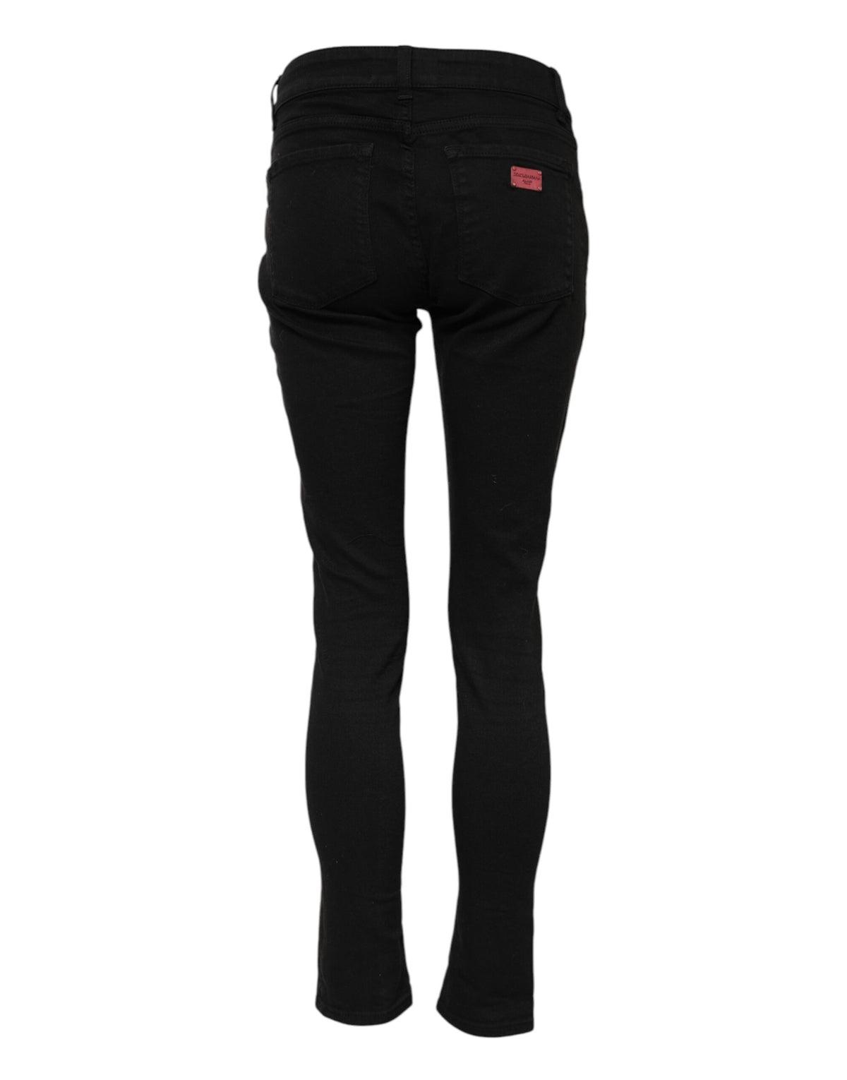 Dolce & Gabbana Black Skinny Cotton Mid Waisted Denim Jeans
