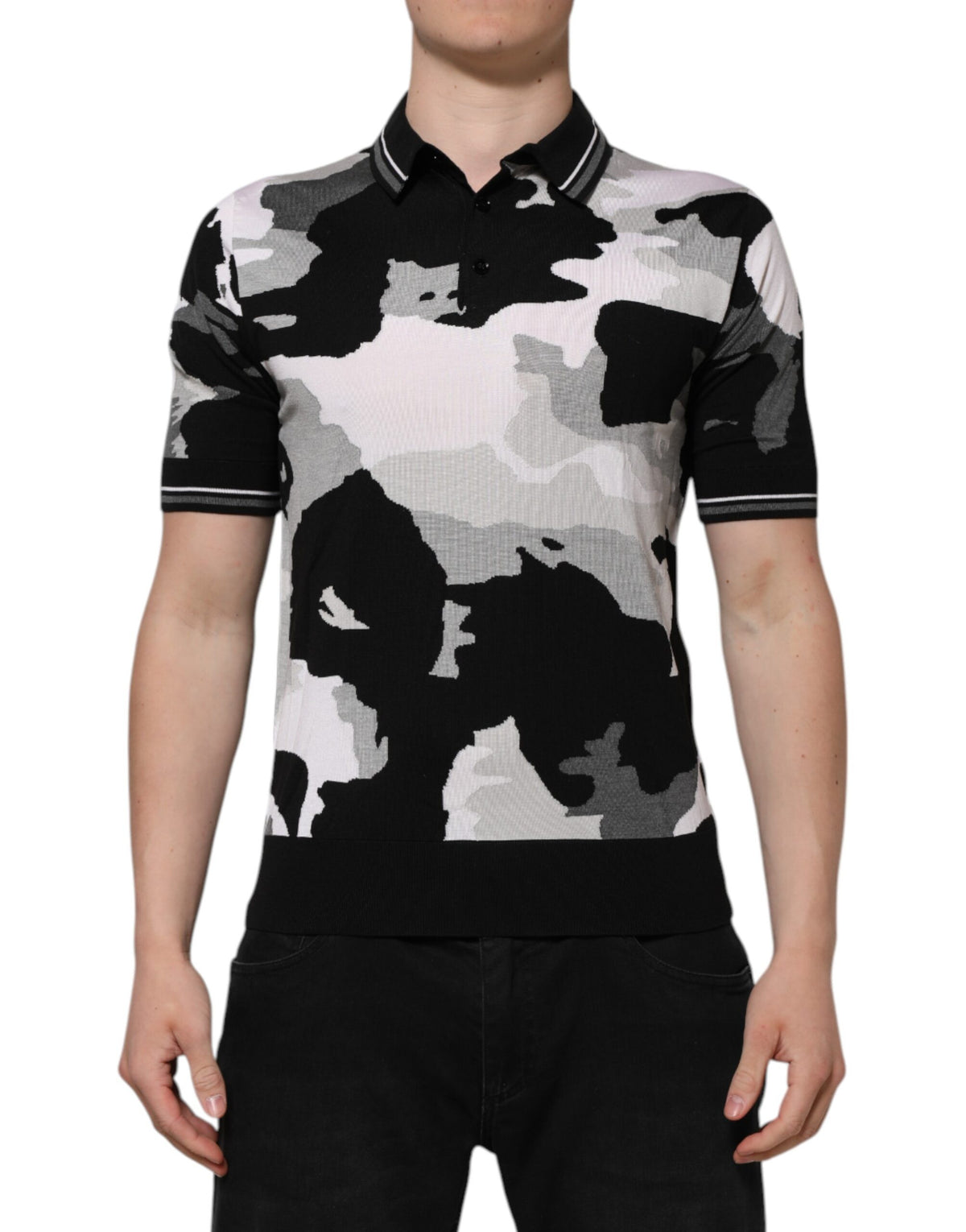 Dolce & Gabbana Multicolor Camouflage Collared Polo T-shirt